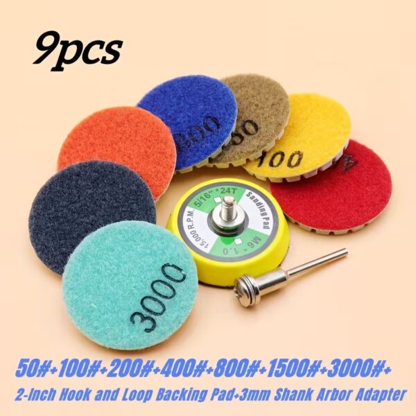 Mini-ketaslõikuri 50mm märg poleerimis komplekt