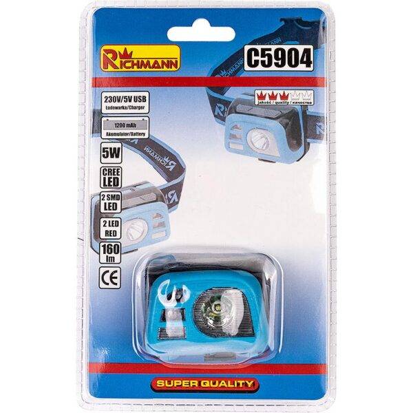 Richmann laetav pealamp 5W, USB Richmann pealamp 5W laetav C5904 (6)