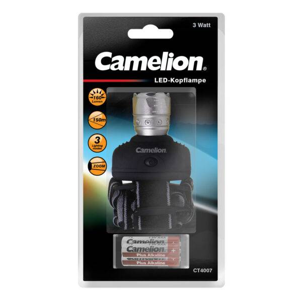 CAMELION pealamp ZOOM 3W 140 lm CT-400, 3xAAA CAMELION pealamp 140 lm CT-400 (3)