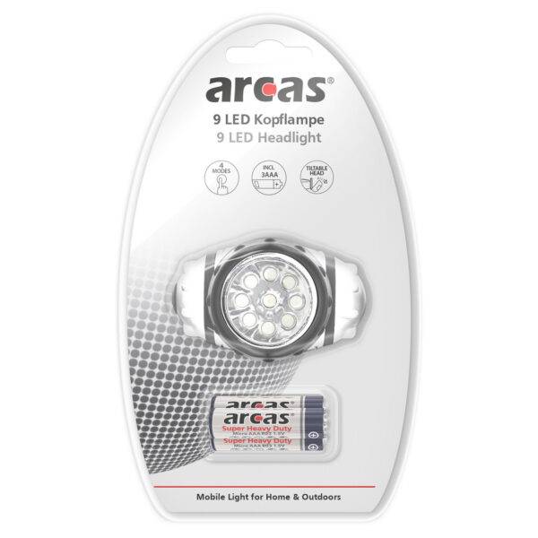 ARCAS pealamp 9 LED, 3xAAA ARCAS pealamp 9 led (3)