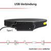 Arcas pealamp 380 lm laetav USB-C (5W+3W) ARCAS pealamp 380 lm laetav (4)