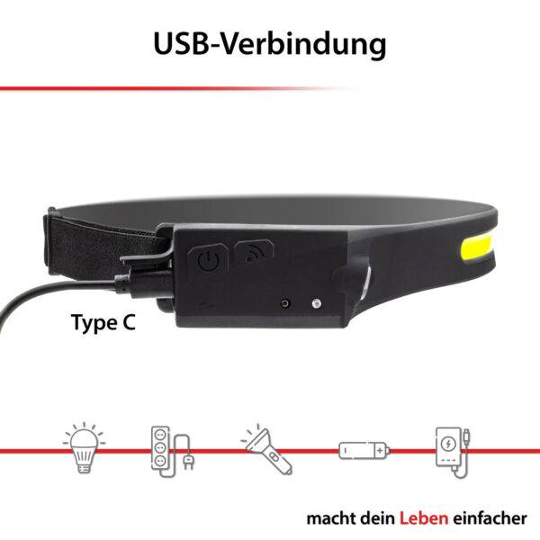 Arcas pealamp 380 lm laetav USB-C (5W+3W) ARCAS pealamp 380 lm laetav (4)