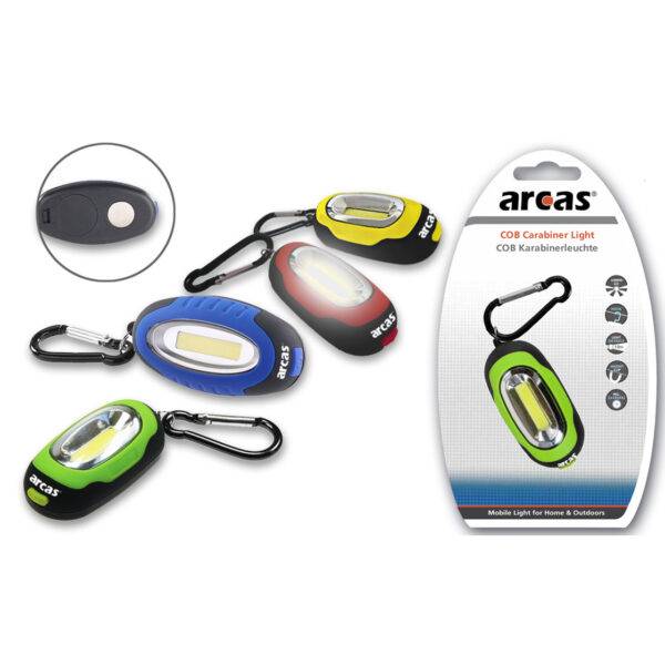 ARCAS minitaskulamp COB LED 30 lm, karabiiniga ARCAS minitaskulamp 30 lm (2)