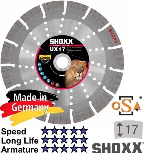Samedia teemantketas SHOXX UX17 400x25,4x17 Samedia teemantketas betoonile ux17 400