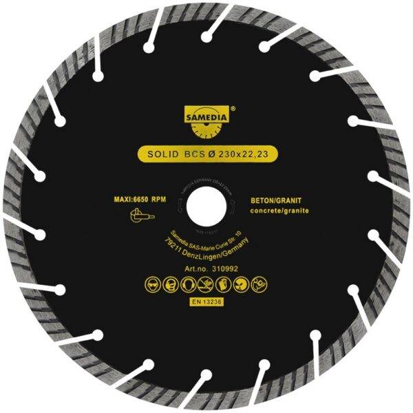 Samedia teemantlõikeketas BCT 230 mm Samedia teemantketas betoonile 230 mm (2)