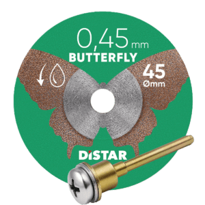 Distar butterfly miniketas 45mm võlliga 0,45mm